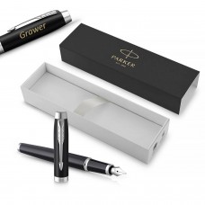 Parker IM Essential Matte Black CT (F) Plunksnakotis su graviravimu
