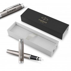 Parker IM Essential Stainless Steel CT (F) rašiklis su graviravimu