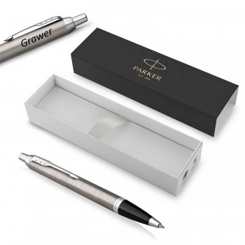 Parker IM Essential Stainless Steel CT tušinukas su graviravimu / Dėžutė
