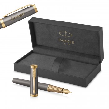 Parker Ingenuity Grey GT F tintes pildspalva ar gravējumu