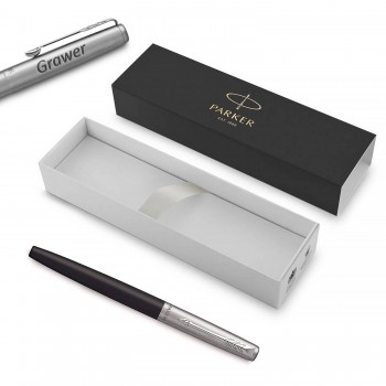 Parker Jotter Bond Street Black M plunksnakočiai su graviravimu