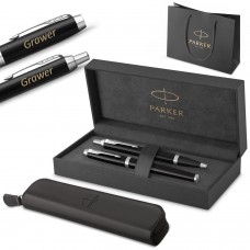 Parker plunksnakotis ir tušinukas IM Black CT rinkinys su graviravimu / dėklas ir maišelis Dovanų rinkinys Parker plunksnakotis ir tušinukas IM Black CT rinkinys su graviravimu / dėklas ir maišelis Dovanų rinkinys