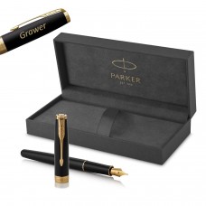 Parker Sonnet Black Lacquer GT (F) Plunksnakotis su graviravimu Parker Sonnet Black Lacquer GT (F) Plunksnakotis su graviravimu