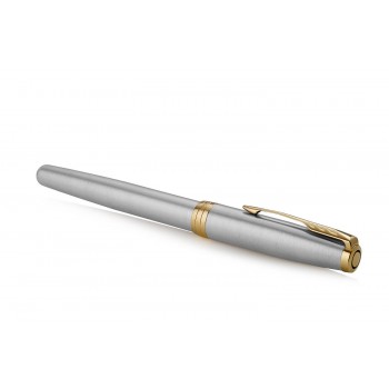 Parker Sonnet Stainless Steel GT (F) tintes pildspalva ar gravējumu