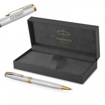 Parker Sonnet Stainless Steel GT lodīšu pildspalva ar gravējumu
