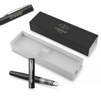 Parker Vector XL Black (M) Tintes pildspalva ar gravējumu