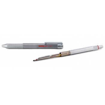 Rotring 3 in 1 MULTIPEN 600 Silver Lodīšu pildspalva un zīmulis ar gravējumu