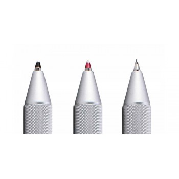 Rotring 3 in 1 MULTIPEN 600 Silver Lodīšu pildspalva un zīmulis ar gravējumu