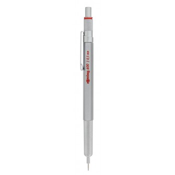 Rotring 600 0,5 Silver Automātiskais zīmulis ar gravējumu