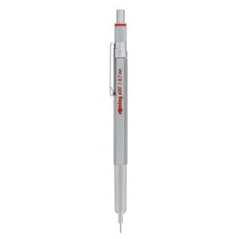 Rotring 600 0,7 Silver Automātiskais zīmulis ar gravējumu