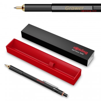 Rotring 800 M Black lodīšu pildspalva ar gravējumu
