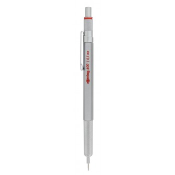 Rotring automatinis pieštukas 600 0,5 Sidabrinis su graviravimu