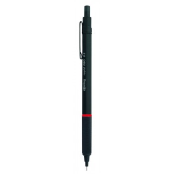 Rotring Rapid Pro automatinis juodos spalvos 0,5 m pieštukas, juodos spalvos su graviravimu