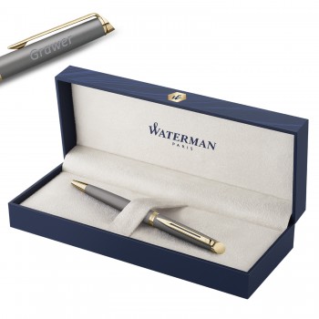 Ilgas aprašas Waterman Hemisphere Stone Grey GT - 2217946 su graviravimu