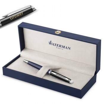 Waterman HÉMISPHÈRE BLACK-BLUE tušinukas su graviravimu