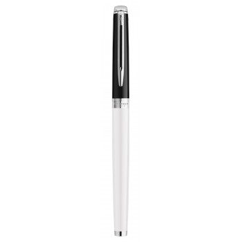 Waterman Hémisphère Color-Block Black-White CT (M) tintes pildspalva – 2202844 ar gravējumu