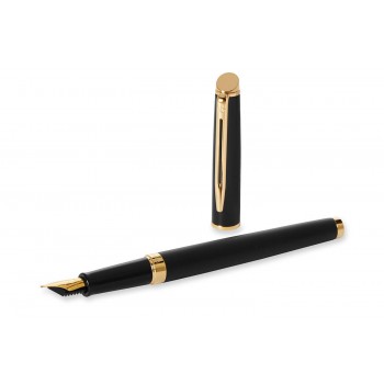 Waterman Hémisphère Laka Matte Black GT tintes pildspalva ar gravējumu