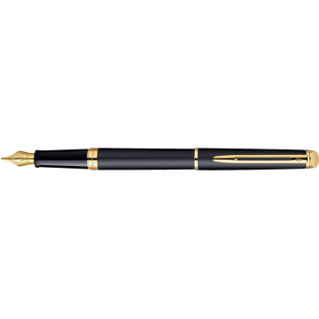 Waterman Hémisphère Laka Matte Black GT tintes pildspalva ar gravējumu