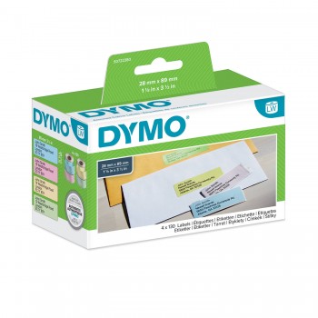 DYMO Etiketės 28 x 89mm / 4 Spalvų (99011 / S0722380)