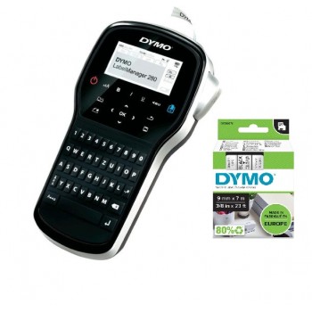 DYMO LabelManager 280 Etikečių Spausdintuvas  (USB jungtis) (S0968940/S0968920) + D1 9mm x 7m juostelė 